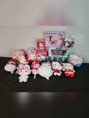 Hello Kitty Plush Collection - Pink, White and Red Characters Bundle